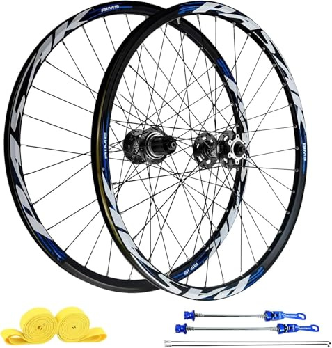 Black,26inch,MTB Cykelhjul 26 27.5, Mountainbikehjul 29, Skivbroms 32H Aluminiumlegering Fälg & HG Nav Framhjul 100X9mm / Bakhjul 135X10mm Kompatibel med 7-12 Växlar