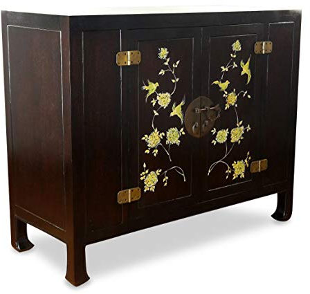 livasia Chinesischer Hochzeitsschrank 110x45x90cm – Chinesische Kommode aus Mahagoni | Sideboard Asiatisch | Highboard der Marke Asia Wohnstudio | Massivholzkommode (Handarbeit)