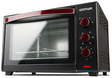 G3 Ferrari G10076 Il Moro 42 Forno Elettrico Ventilato, Capacità 42 Litri, 1600 W, Nero/Rosso