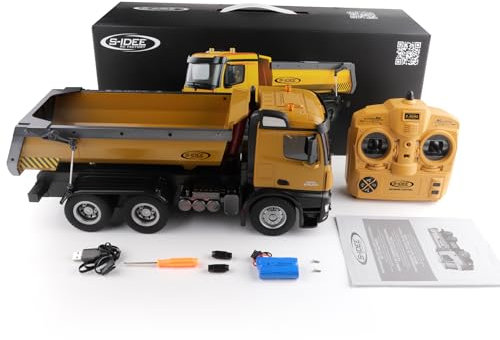 s-idee® S1573 Rc Dump Truck 1:14 LKW 10 Kanal Kipplader Huina 1573