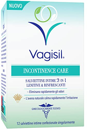 Vagisil Intimate Wipes, Lenitive and Refreshing, Ideal for Urinary Incontinence, Odour Protection, 12 Count
