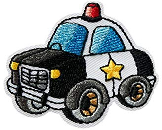 Mono-Quick Écusson thermocollant - Voiture de police - 5 x 4 cm