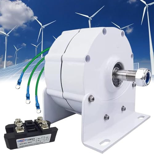 CHRISK 24v,Alternador Permanente trifásico de 9000 W, generador de Motor eléctrico de imanes permanentes, alternador de CA de Bricolaje, Motor de imanes permanentes
