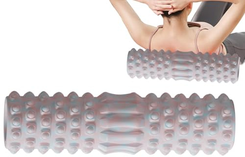 Samuliy Deep Tissue Foam Roller, Yoga Roller Foam, rullo di rilascio miofasciale, rullo in schiuma per massaggio muscolare, rullo da ginnastica, allevia i muscoli per donne e uomini