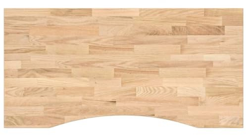 vidaXL Bordsskiva obehandlad 100x60x2,5 cm massiv ek rektangulär, bänkskiva, badrumsbänkskiva, garagebänkskiva, köksbänkskiva