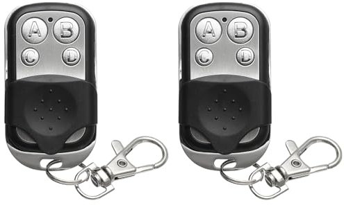 2 Pezzi Telecomando Porta Garage 433 MHz, Telecomando Porta Garage Universale, Telecomando Apprendimento, Telecomando Clonazione, Trasmettitore Portatile Porta Garage Universale, Apriporta Garage