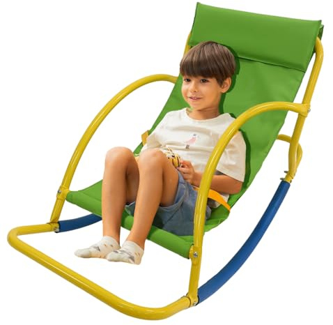 PLATPORTS Big Recliner Chair Oversized - Living Room Chairs - Kids Saucer Chair Seesaw - Toddler Chaise Lounge Reading Chair - Playground Equipment for Home - Backyard, Daycare