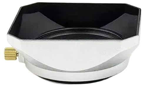 Pare-soleil léger en métal de 46 mm pour appareils photo sans miroir pour améliorer le contraste et le contrôle de l'exposition (argent)