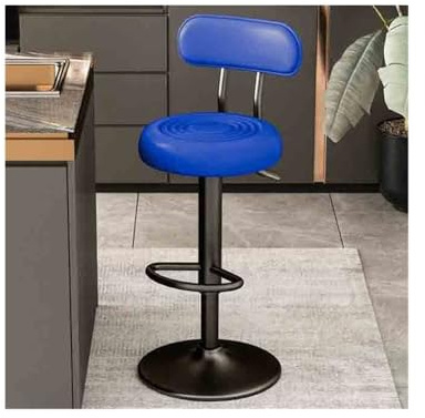 Hög kökssits Lyft 61-81cm Swivel Bar Stool Multifunktionell High Back Stol(Blue)