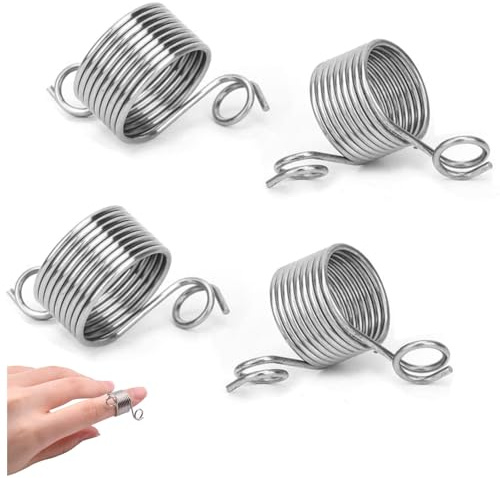 Funngy Guía de Hilo de Metal,4 PCS Anillo de Crochet Ajustable para Dedo con Guía de Hilo Dedal Multihebra para Tejer Accesorios y Suministros de Crochet Regalo Ideal para Tejedores