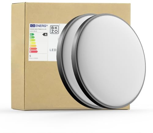 BKZO Led Deckenleuchte Effizienzklasse A Ø27cm | 5W 4000K 1050LM IP44 Wasserfest Modern LED Badlampe für Badezimmer Küche Balkon Keller Flur