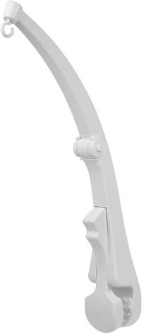 JOINPAYA Soporte de Brazo Móvil para Cuna de Ñiño, Accesorio Práctico de Plástico Plata, Adecuado para Colgar Móvil y Mejorar la Estimulación Visual y Auditiva