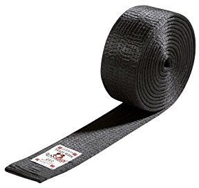 Danrho Taekwondo Judo Karate Gürtel Budogürtel schwarzer Gürtel schwarz Kunstseide 4 cm einfarbig