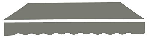 Green Bay Grey Garden Patio Awning Canopy Sun Shade Shelter Replacement Fabric - 4M x 3M