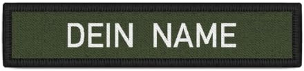Namenschild Patch oliv-grün Uniform personalisiert individuell Namen #24126