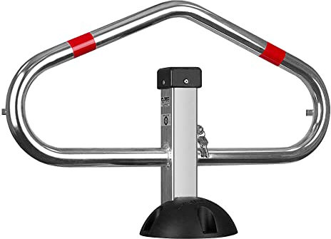 Parkplatzsicherung PARKY AR 100, verschiedenschließend, Aufdübeln, 50 x 73 cm, Art.-Nr. 37168 | Parkplatzsperre klappbar | Parkplatz-Absperrung | Parkbügel