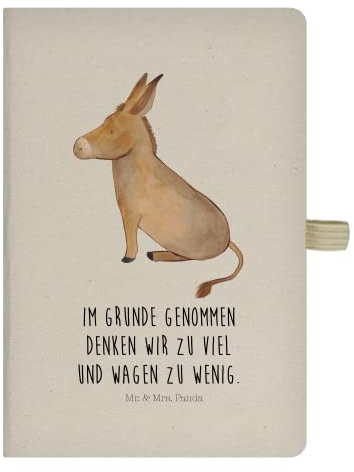 Mr. & Mrs. Panda Journal Esel - Geschenk, Kladde, Tagebuch, Ziel, Lustige Sprüche, Zuversicht, notizbuch, Skizzenbuch, Positive Gedanken, A5 Heft, Weisheit, Erfolg