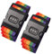 nuoshen 2Pieces Luggage Straps,Packing Belt Suitcase Straps on Your Flight Trip with Coded Lock red