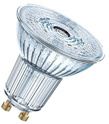 OSRAM PAR16 LED Reflektorlampe mit GU10 Sockel, Warmweiss (2700K), Glas Spot, 4.3W, Ersatz für 50W-Reflektorlampe, LED STAR PAR16, Warmweiß