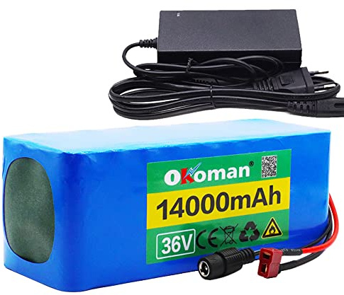 E-Bike Battery 36v 10S4P 14ah 500w High Power Capacity 36v 18650 Li-ion Battery Pack 14000mah Electric Bicycle Scooter Bms + Charger