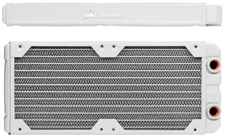 CORSAIR Hydro X Series XR5 240mm Water Cooling Radiator - Dual 120mm Fan Mounts - Premium Copper Construction - Easy Installation - White