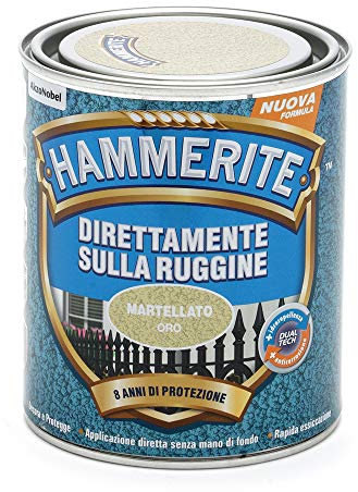 Hammerite Direttamente Sulla Ruggine Martellato Oro 0.75 l