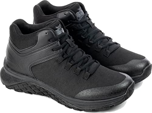 Thorogood T800 Mid-Height Composite Toe Work Shoes for Men and Women - Durable Non-Metallic Black Knit Upper with EVA Midsole and Slip-Resistant Rubber Outsole; EH Rated, Black - 9 M US