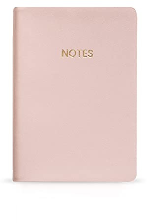 PORRASSO A6 Notizbuch Leder Tagebücher Schön Skizzenbuch Mädchen Journal Frauen Agenda Notizblock für Student Büropersonal Schriftsteller 10.7x14.3 CM Rosa