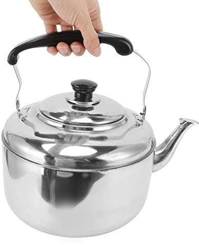 Bouilloire à thé en acier inoxydable de qualité alimentaire, bouilloire à thé de grande capacité de 5,5 l, antirouille, prise en main confortable, bouilloire sifflante for cuisinière à gaz, cuisinière