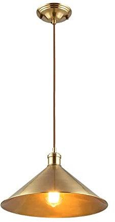SSBHDM Paralume per lampadario a Forma di Imbuto Creativo, Lampada a Sospensione in Metallo in Stile Moderno, Lampada a Sospensione in Rame retrò, apparecchi di Illuminazione per la Decorazione della