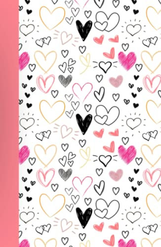 Cuaderno corazones: 366 páginas, pautado en líneas.: Cuaderno para anotar pensamientos, escribir, recetas, diario personal...
