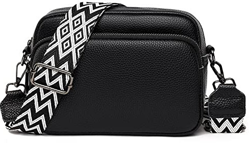 TIAASTAP Damen Handy Umhängetasche Echtes Leder Crossbody Bag Damen Handytasche zum Umhängen, Umhängetasche Damen Klein Moderne Taschen mit Breitem Schultergurt u 3 fächern