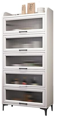 Armoire De Cuisine ,étagère De Cuisine Rangement avec Porte Rabattable,Buffet Meuble De Rangement, Étagère Micro-Ondes Armoire Multi-rangements,pour Épices, Plats, Casseroles Et Poêles, Etc ( Color :