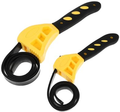 Gadpiparty 2pezzi Chiavi Cinghia in Gomma Resistenti e Regolabili Per Filtro Olio e Riparazioni Auto Con Strap Antiscivolo Per Tubazioni e Giunti Multifunzionali Per Uso Domestico e Industria