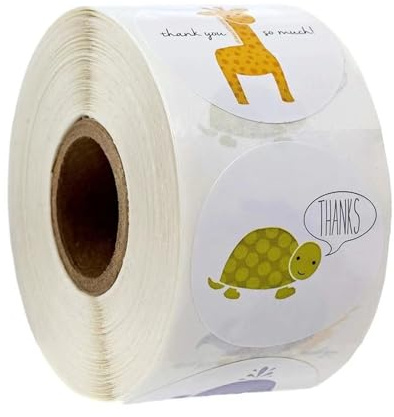 500 klistermärken tack tack klistermärken runda tack tack tack klistermärken med söta djurmotiv presentklistermärken gör-det-själv självhäftande för back klistermärken förpackning etiketter kuvert