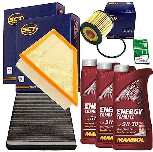 Filterset Inspektionspaket+Mannol 5W30 | SH4790P(OX360D)+SB2018+SAK123+3L Mannol Combi LL für 1.2 Polo 9N für Fabia 6Y