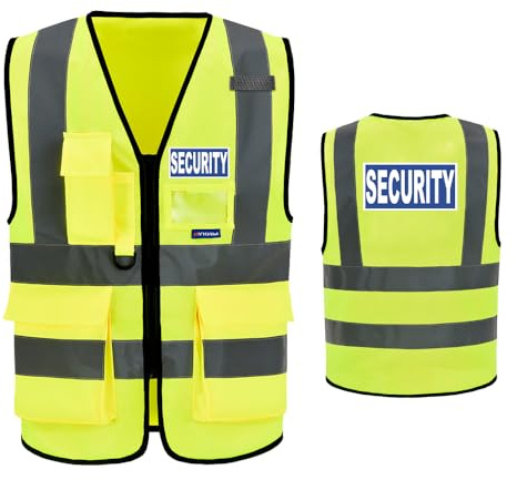 AYKRM Hi vis vest with Reflective Strips with Zip and Pocket