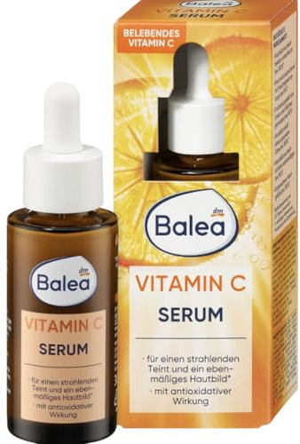 Balea Sérum à la vitamine C 30 ml - Sérum végétalien pour tous les types de peau avec combinaison de principes actifs énergisants