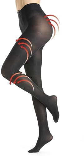 Gi&Gi Collant Microfibra Riposante 140 den, Calze Modellanti con Rinforzi contenitivi compressione graduata (IT, Testo, M, Regular, Regular, NERO)