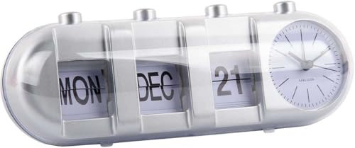 Karlsson Wecker Retro Tube - Silber - 9x26x9.3cm - Rechteck - Thermoplast - Wecker für Schlafzimmer - Weihnachtsdekoration - Geschenk für sie