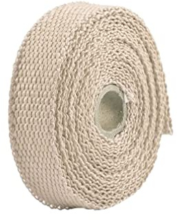 Bande Thermique Echappement 5M rouleau en fibre de verre bouclier thermique moto échappement thermique bande en-tête tuyau enveloppe thermique bande Protection thermique avec des attaches en acier ino