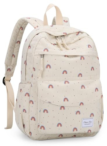Chase Chic Sac à Dos Enfant,16,7L Cartable Fille Primaire,Léger Sac a Dos Filles pour 7 à 14 ans, Sacs Scolaire School Bag pour Voyage,Ecole,Pique-Nique,Arc-en-ciel