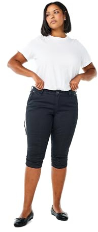 Zizzi Damen Große Größen Capri-Jeans Slim Fit Taschen Größe Gr 42 Black