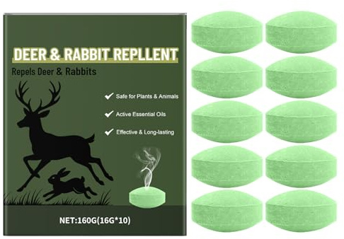 Bunny Repellant Outdoor | Garden Deer Repellant Balls - Keep Small Animal Away Natural Peppermint Oil for Plants Trees Flowers Vegetables