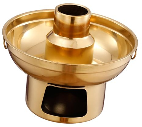 Nikou Sartén de acero inoxidable 410 de 22 cm, recipiente para hielo seco, fuente de frutas, fuente para helados y frutas, cuenco para servir, cocina