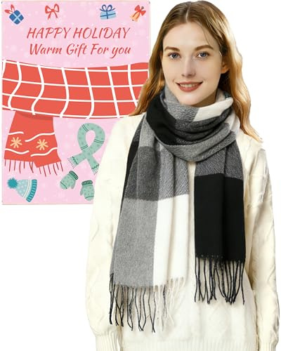 KOOOGEAR Geschenke für Frauen Schal : Kaschmir Damenschal Winterschal Wollschal Damen Schals Tücher für Frauen Mama Oma Freundin Schwester Nikolaus Geschenke Adventskalender