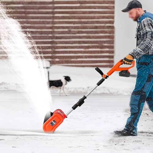 pala da neve Spazzaneve Elettrico, Spartineve A Batteria Ad Alta Efficienza, Pala Da Neve Con Motore Potente Ad Alta Potenza Da 1200 W, Larghezza Di Spazzamento 32 Cm(1battery)