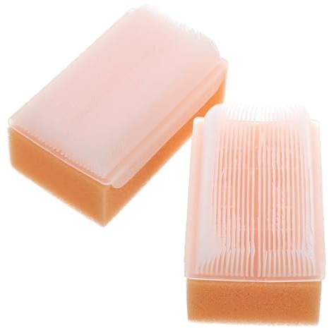 TOPBATHY Cepillo Sensorial para Ñiño 2 Piezas Tamaño Pequeño Cepillo de Masaje Cerdas Suaves para Desarrollo Sensorial Infantil Baño Terapéutico y Cuidado del Cuero Cabelludo Naranja