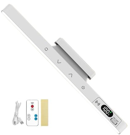 Da Sotto Ricaricabile - Lampada Sotto Mobile da 29 cm - Luce Magnetica Ricaricabile Regolabile a Cinque Temperature Colore con Batteria da Duemilacinquecento Milliamperora e Telecomando,per Scrivania