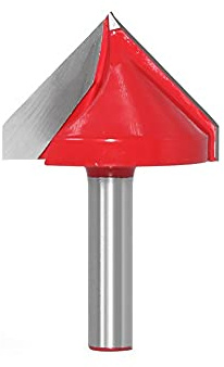 ExcInter - Fraise à V avec tige de 8 mm, 1 pièce, diamètre 90° 38 mm, 3D en forme de V CNC pour gravure, travail du bois, nettoyage de fraisage